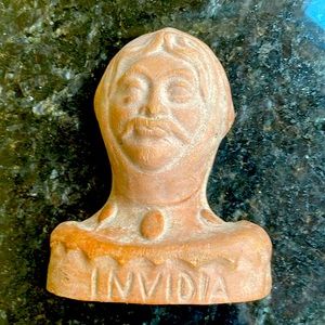 INVIDIA-SVPERRIA-IRA wall ceramic sculpture-suitable for hanging-rare-vintage